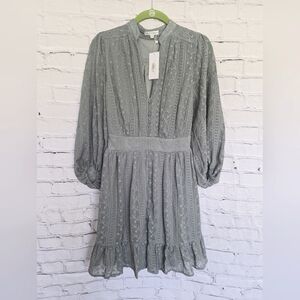 Baltic Born Harmony Embossed Dress Dusty Blue Size S
